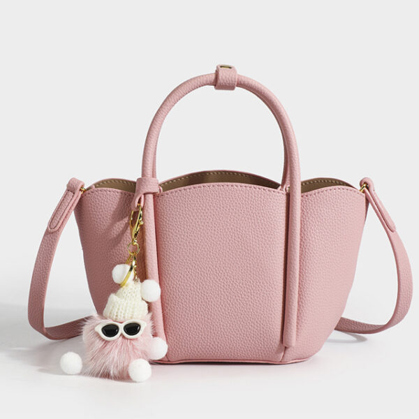 tote bag with cute doll pink