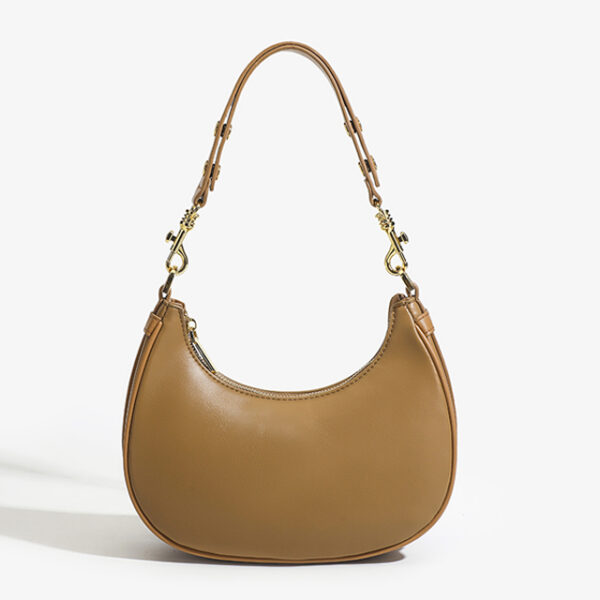 Underarm Half Moon Handbag brown