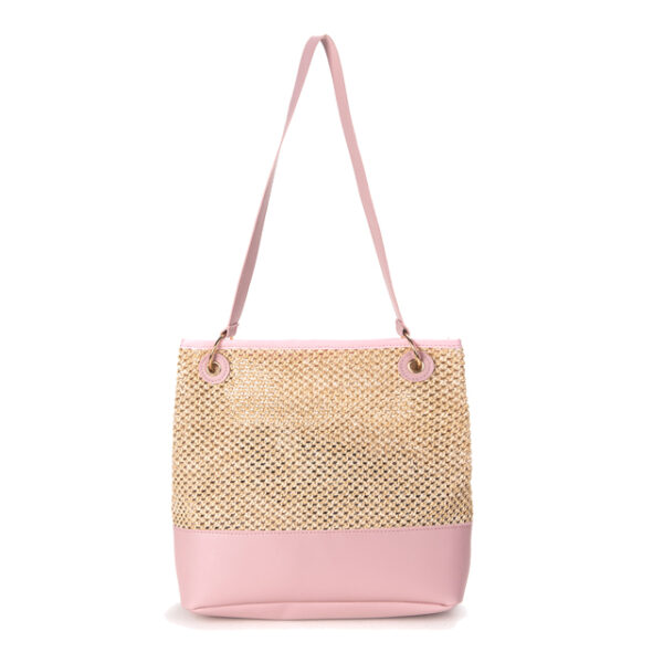 Beach Straw Stylish handbag pink