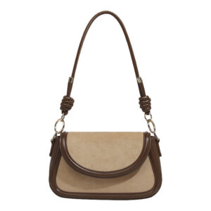 Underarm suede saddle bag