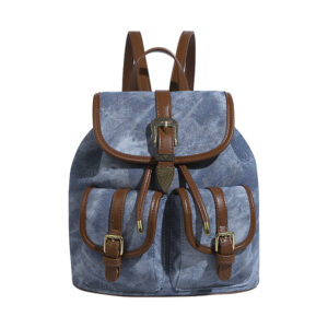 Denim Flap Backpack