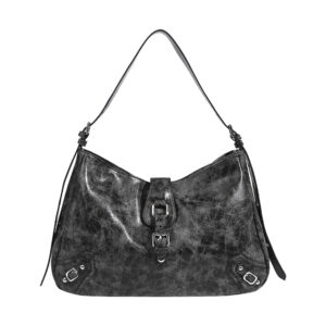 Flap Buckle Hobo Bag