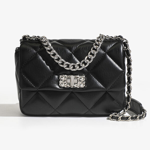 quilted sling crossbody bag black