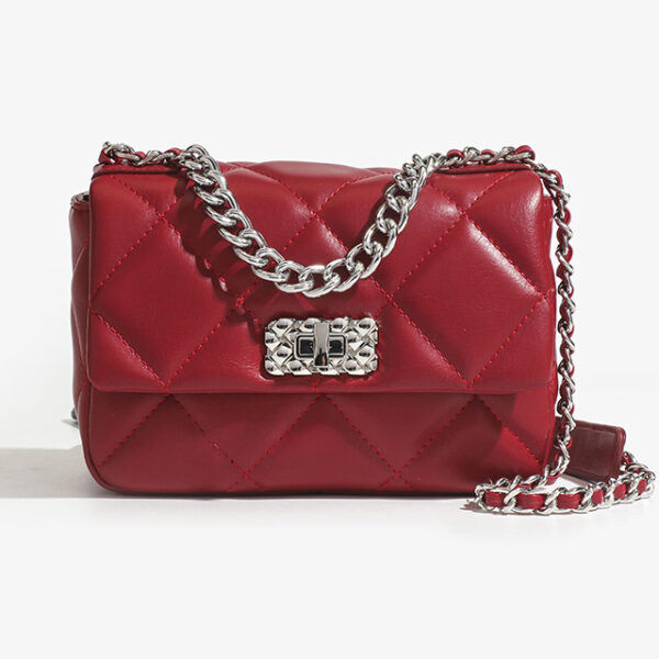 quilted sling crossbody bag red