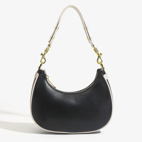 Underarm Half Moon Handbag black