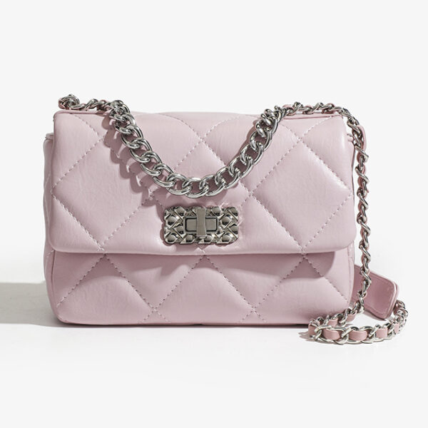 quilted sling crossbody bag pink