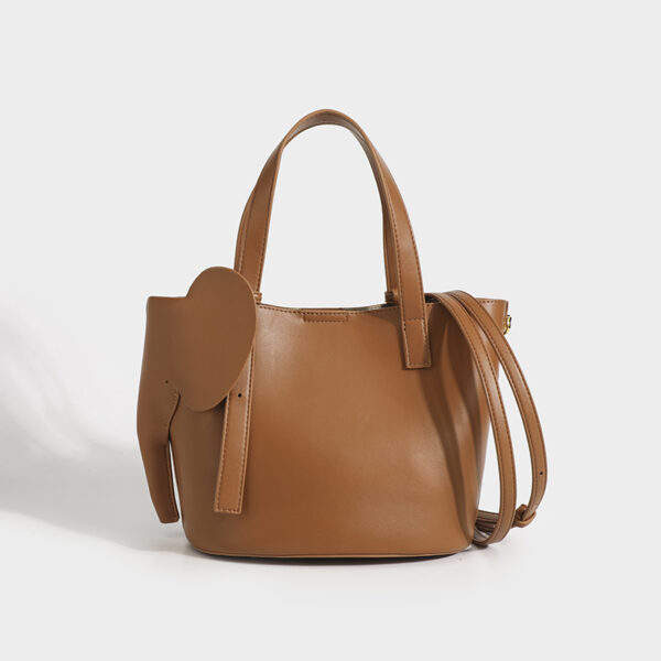 brown handheld cabas handbag