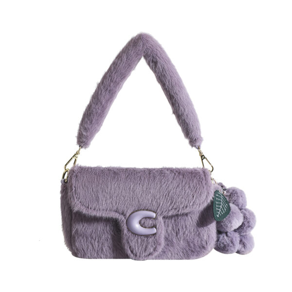 New Fashion Plush Small Square Fur handBag