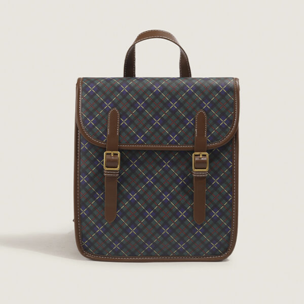 Harris tweed retro backpack