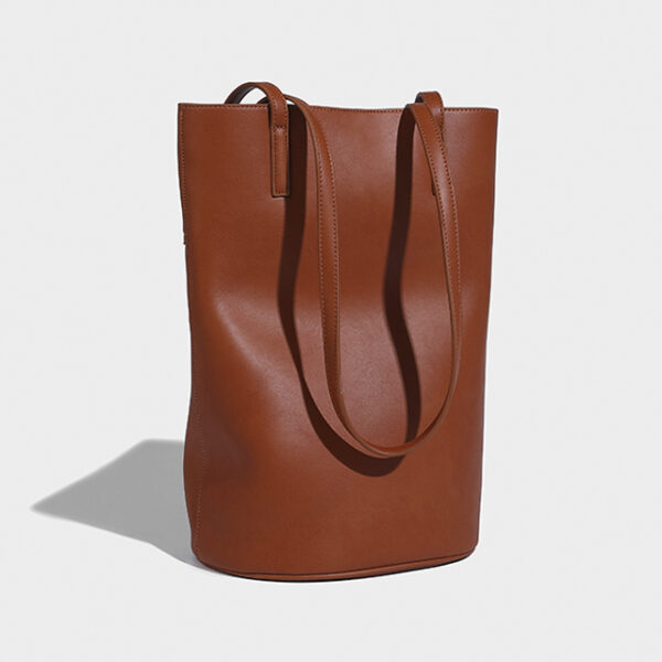 Genuine Leather Bucket Bag