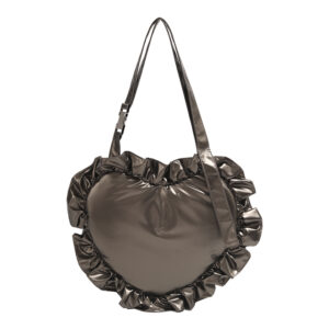 Crinkle heart shape handbag